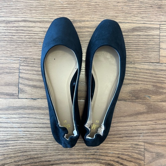 Like new H&M ballet flats black suede size 37 - Picture 1 of 3